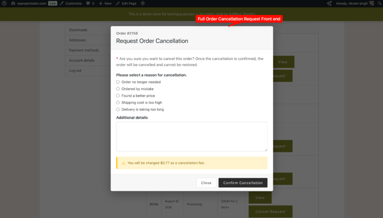 WC Cancel Order Pro, screenshot 14