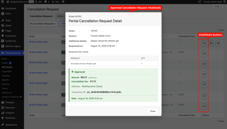 WC Cancel Order Pro, screenshot 6