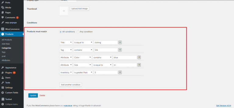 Collection for WooCommerce – WooCommerce smart collections, screenshot 1