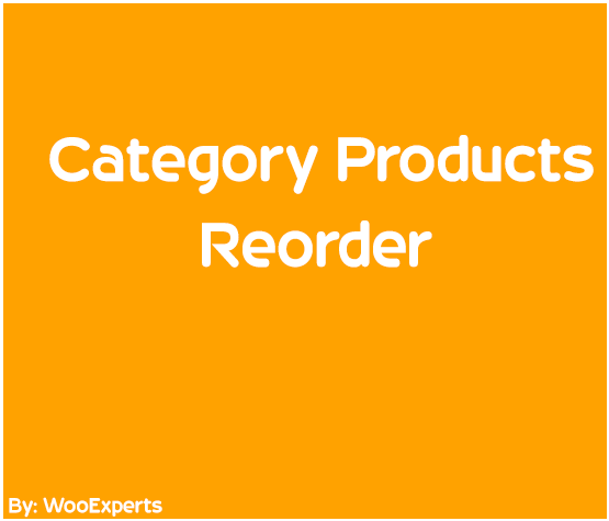 Category Products Reorder for Woocommerce