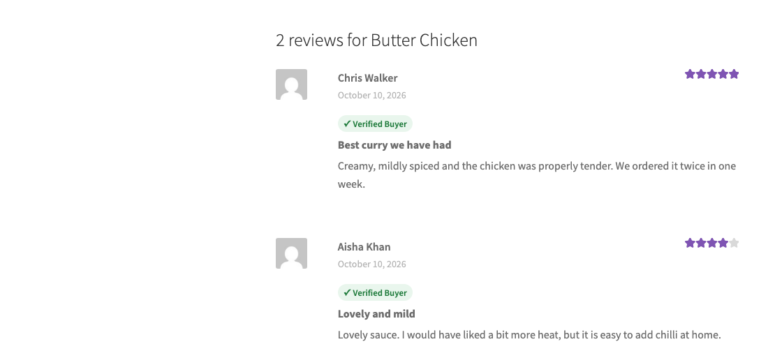 Approved reviews on the product page with a Verified Buyer label and review titles